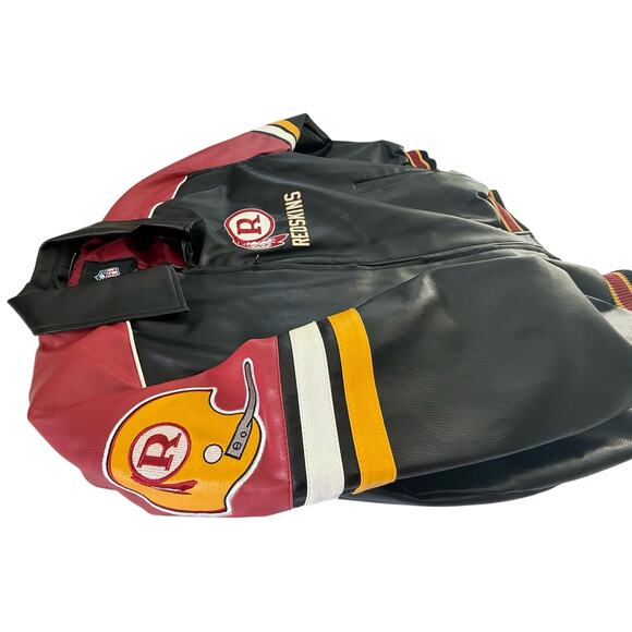 NEW NFL Team Apparel REDSKINS Retro 
1970 Vintage Logo Faux Leather Jacket - Picture 4 of 11